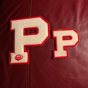 HIGH SCHOOL VINTAGE LETTERS.  RED AND WHITE.  V GOOD CONDITION! From the 60s!!
